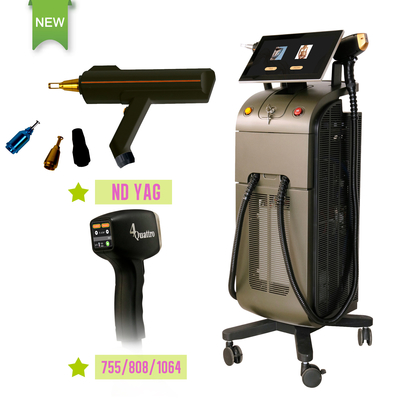 808nm Diode Laser Hair Removal Yag Tattoo Remover Machine for Depilation Facial Beauty Salon Equipment