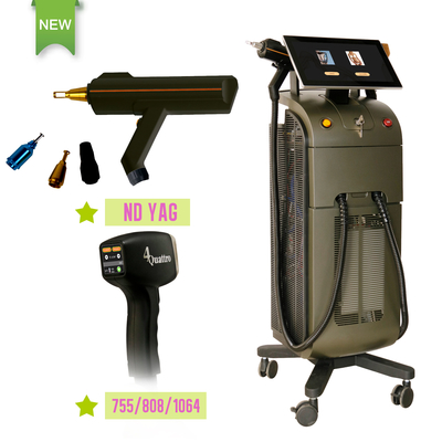 808nm Diode Laser Hair Removal Yag Tattoo Remover Machine for Depilation Facial Beauty Salon Equipment