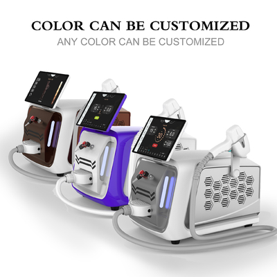 Portable NO Q Switch 755nm 808 Nm Diode Laser Hair Removal Machine With Optional Spot Size