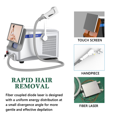 Advanced 1600W Fiber Coupled Diode Laser Hair Removal Machine OEM ODM Services
