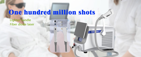 808nm Cold Fiber Laser Hair Removal Machine 14*14mm 7*7mm Spot size