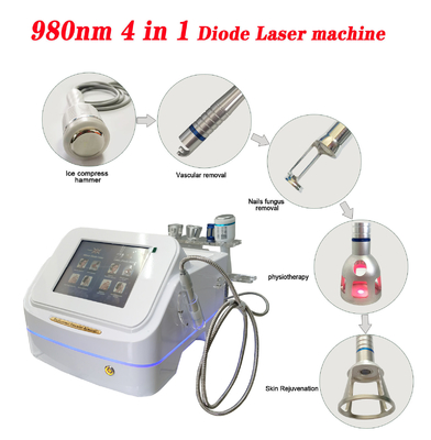 4 in 1 980nm Diode Laser Machine Portable For Beauty Centers Salon