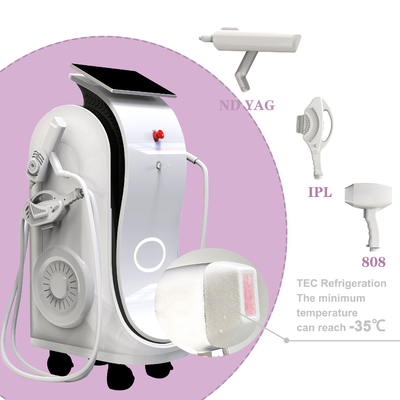 Multifunctional IPL RF DIODE LASER ND YAG LASER tattoo removal and hair removal skin rejuvenation salon use