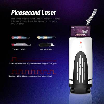 750ps Picosecond 1064nm 755nm 532nm Q Switched Nd Yag Laser Tattoo Removal Picosecond Laser Machine Price Picosecond Laser