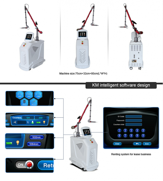 2000W Picosecond Laser Equipment , Pico Laser Device For Tattoo Removal 0
