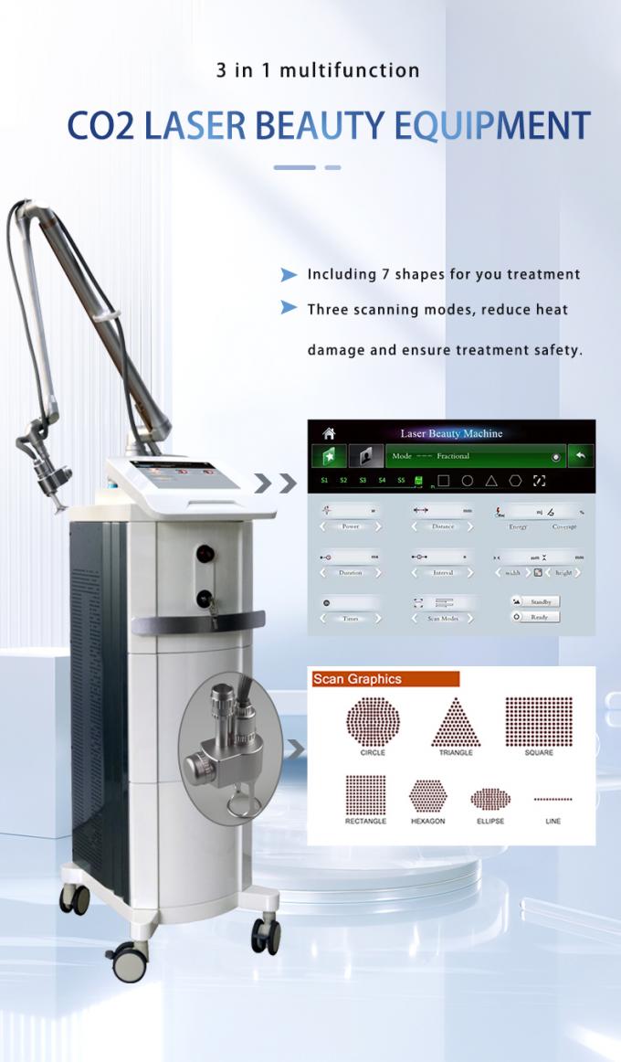 Portable CO2 Laser Fractional Machine 40W For Beauty Salon 2 Years Warranty 2