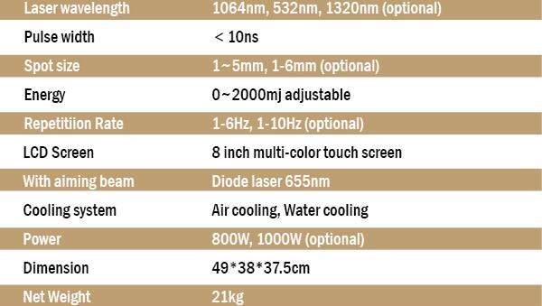 Commercial 3 In 1 Q Switch ND Yag Laser Machine With 8.4 Touch Screen 3